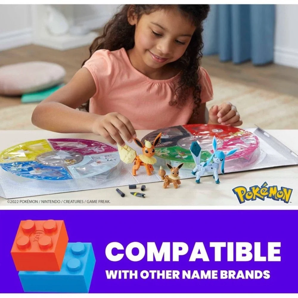 MEGA Pokemon Eevee Evolution Construction Set with character figures 470pc
